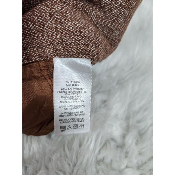 Michael Kors Women's Brown Polyester Blend Cropped Leg Dress Pants Size‎ 6 - Picture 4 of 7